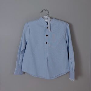 NWT Edgehill Collection Light Blue Striped Button-Down Shirt